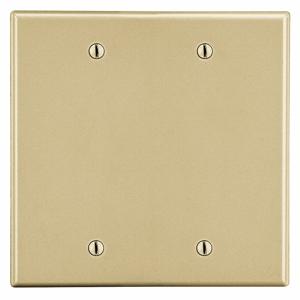 HUBBELL WIRING DEVICE-KELLEMS P23I Blank Box Mount Wall Plate, 2 Gangs, Ivory, Plastic | CH9RJZ 55KT92