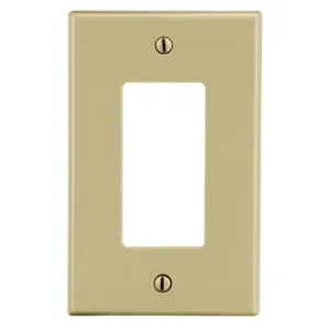 HUBBELL WIRING DEVICE-KELLEMS P26I Rocker Wall Plate, 1 Gangs, Standard, Ivory, Plastic | CJ3EQR 55KT11