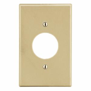 HUBBELL WIRING DEVICE-KELLEMS P7I Single Receptacle Wall Plate, 1 Gangs, Ivory, Plastic, Smooth | CJ3JHN 55KT31