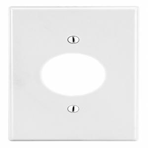 HUBBELL WIRING DEVICE-KELLEMS P7W Single Receptacle Wall Plate, White, 1 Gang | CH6QZR 55KT33