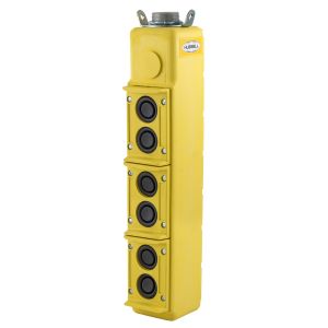 HUBBELL WIRING DEVICE-KELLEMS PBS6 Pendant Control Station, Six Button, 250 VAC, Yellow | CE6TUA