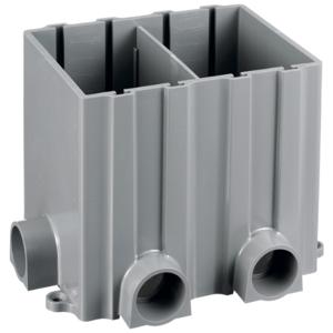 HUBBELL WIRING DEVICE-KELLEMS PFBRG2 Floor Box 2-gang Flush Rectangular Pvc | AB9PYN 2EMN3