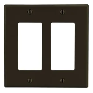 HUBBELL WIRING DEVICE-KELLEMS PJ262 Rocker Wall Plate, 2 Gangs, Mid Size, Light Almond, Plastic | CJ3EQM 55KU10