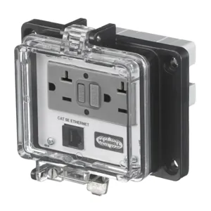 HUBBELL WIRING DEVICE-KELLEMS PR4X205E Receptacle, With Ethernet, 20 A, 125 V | AA9FPU 1CXG7