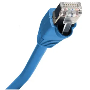 HUBBELL WIRING DEVICE-KELLEMS PS5E01B Patch Cord, Cat5E, Ps5E, Shielded, Blue, 1 Ft Length | BD3NJN