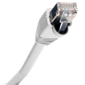 HUBBELL WIRING DEVICE-KELLEMS PS5E25W Patch Cord, Cat5E, Ps5E, Shielded, White, 25 Ft Length | BD3PQN