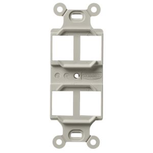 HUBBELL WIRING DEVICE-KELLEMS Q106O Outlet Frame, Duplex 106, 4-Port, Office White | BD3GQU