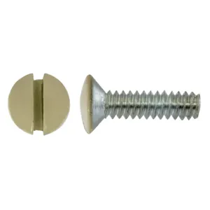 HUBBELL WIRING DEVICE-KELLEMS RA12IPK100 Wallplate Replacement Screws, 1/2 Inch Length, Ivory, Pack Of 100 | BC8XXL