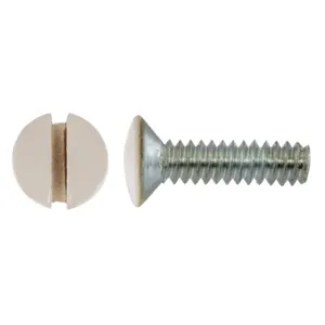 HUBBELL WIRING DEVICE-KELLEMS RA12LAPK100 Wallplate Replacement Screws, 1/2 Inchlength, Light Almond, Pack Of 100 | BD4ZEE