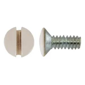 HUBBELL WIRING DEVICE-KELLEMS RA38LAPK100 Wallplate Replacement Screws, 3/8 Inch Length, Light Almond, Pack Of 100 | BD2ZFY