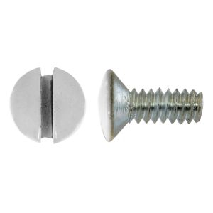HUBBELL WIRING DEVICE-KELLEMS RA38WPK100 Wallplate Replacement Screws, 3/8 Inch Length, White, Pack Of 100 | BD2UXF