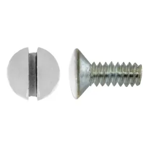 HUBBELL WIRING DEVICE-KELLEMS RA38WPK100 Wallplate Replacement Screws, 3/8 Inch Length, White, Pack Of 100 | BD2UXF