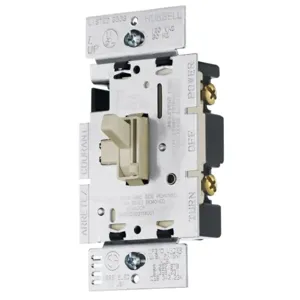 HUBBELL WIRING DEVICE-KELLEMS RAYFSQFI Toggle Switch, Single Pole, 15A, 120VAC, Ivory | AZ4PVU