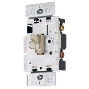 HUBBELL WIRING DEVICE-KELLEMS RAYCL153PI Dimmer Switch, Single Pole, Three Way, Ivory | CE6RMW