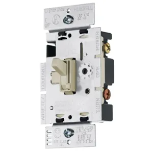 HUBBELL WIRING DEVICE-KELLEMS RAYCL153PI Dimmer Switch, Single Pole, Three Way, Ivory | CE6RMW