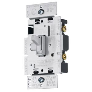 HUBBELL WIRING DEVICE-KELLEMS RAY603PW Dimmer Switch, Toggle, Three Way, 600W, 120VAC, White | AZ6PEN