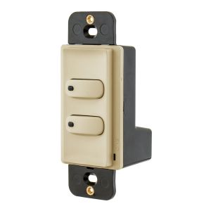 HUBBELL WIRING DEVICE-KELLEMS RCS2I Load Logic Room Controller Switch, 2 Button, With Pilot Light, Ivory | BD4EUR