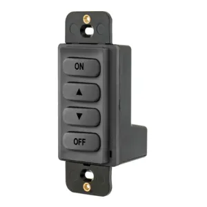 HUBBELL WIRING DEVICE-KELLEMS RCSNRLFBK Load Logic Room Controller Switch, Off-Up-Down-On, Black | BD3PVL