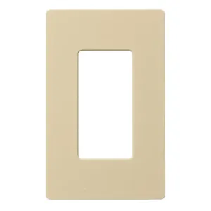 HUBBELL WIRING DEVICE-KELLEMS RCW1I Wallplate, Non-Metallic, 1-Gang, 1 Decorator Opening, Snap-On, Ivory | BC9NVT