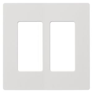 HUBBELL WIRING DEVICE-KELLEMS RCW2W Wallplate, Non-Metallic, 2-Gang, 2 Decorator Opening, Snap-On, White | BC9EGM