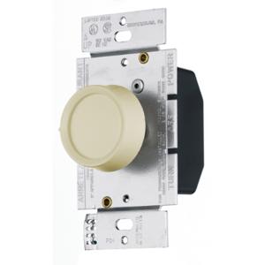 HUBBELL WIRING DEVICE-KELLEMS RD600RI Dimmer Switch, Rotary, Single Pole, 600W, 120VAC, Ivory | AZ4VDZ