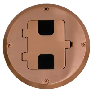 HUBBELL WIRING DEVICE-KELLEMS RF515CU Wood Floor Box Kit, Copper | CE6RQC