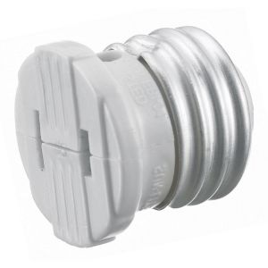 HUBBELL WIRING DEVICE-KELLEMS RL201 Incadescent Adapter, 2 Pole, 15 A, White | CE6YBT