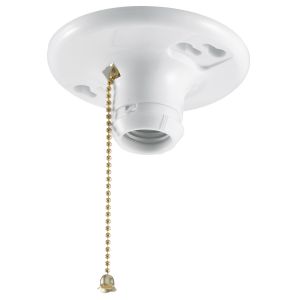HUBBELL WIRING DEVICE-KELLEMS RL8512 Lampenfassung, Zugkette, 600 W, Kunststoff | CE6YCR