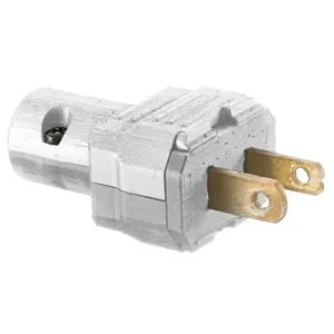 HUBBELL WIRING DEVICE-KELLEMS RP101W Male Plug, 15 A, 2 Pole | CE6YDA