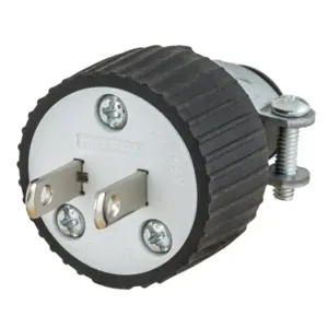 HUBBELL WIRING DEVICE-KELLEMS RP646 Straight Blade Plug, 15A, 125V AC, 2 Poles | CE6YDF 49YK50