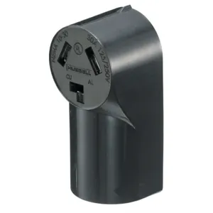 HUBBELL WIRING DEVICE-KELLEMS RR330 Receptacle, Single, 30A, 125/250V, 3-Pole, Surface Mount, Black | BC8GXU