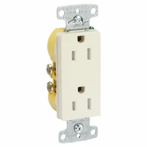 HUBBELL WIRING DEVICE-KELLEMS RRD15SLATR Receptacle, Decorator Duplex, Flush Mount, 15A, 125V AC | BC8AWR 55MU62