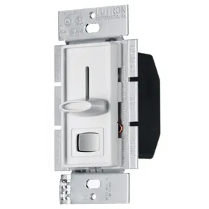 HUBBELL WIRING DEVICE-KELLEMS RS603PW Dimmer Switch, Pre-Set Slider, Three Way, 600W, 120VAC, White | AZ3UGZ