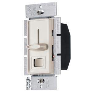 HUBBELL WIRING DEVICE-KELLEMS RS603PLA Dimmer Switch, Pre-Set Slider, Three Way, 600W, 120VAC, Light Almond | AZ3VVA