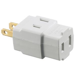 HUBBELL WIRING DEVICE-KELLEMS RT100W Cube Tap, 15 A, 125 VAC, 2 Pole, White | CE6YDJ