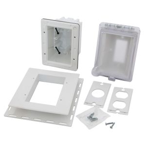 HUBBELL WIRING DEVICE-KELLEMS RW5420CW Recessed Cover, Weatherproof, Non-Metallic, Extra Duty | CE6RXF