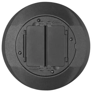 HUBBELL WIRING DEVICE-KELLEMS S1CFCBL Carpet Flange Cover SystemOne Black | AB9MMV 2DZL5