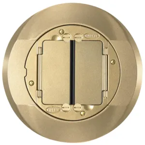 HUBBELL WIRING DEVICE-KELLEMS S1CFCBRS Carpet Flange Cover SystemOne Brass | AB9MMW 2DZL6