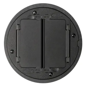 HUBBELL WIRING DEVICE-KELLEMS S1TFCBL Tile Flange Cover SystemOne Black | AB9MNM 2DZP3