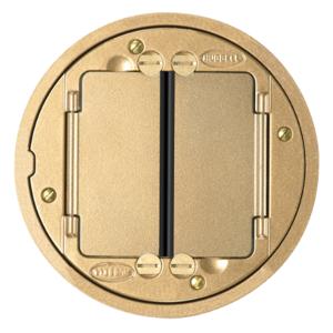 HUBBELL WIRING DEVICE-KELLEMS S1TFCBRS Tile Flange Cover SystemOne Brass | AB9MNN 2DZP4