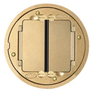 HUBBELL WIRING DEVICE-KELLEMS S1TFCBRS Tile Flange Cover SystemOne Brass | AB9MNN 2DZP4