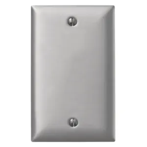 HUBBELL WIRING DEVICE-KELLEMS SA13A Wallplate, 1-Gang, Blank, Standard Size, Aluminium | BC9NVX