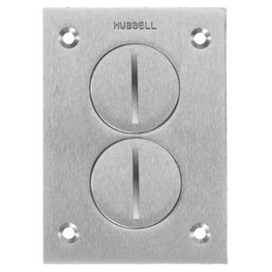 HUBBELL WIRING DEVICE-KELLEMS SA3625 Floor Box Cover Rectangular Duplex Screw | AB9PZG 2EMT2