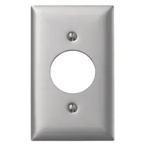 HUBBELL WIRING DEVICE-KELLEMS SA720 Wallplate, 1-Gang, 1.60 Inch Opening, Standard Size, Aluminium | BC8NXQ