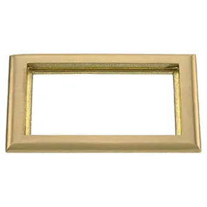 HUBBELL WIRING DEVICE-KELLEMS SB3084 Carpet Flange Rectangular 2 Gang Brass | AB9PZE 2EMR9