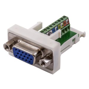 HUBBELL WIRING DEVICE-KELLEMS SF15ST Connector 15 Pin D-Sub Svga, Screw Terminal | BD4BHB