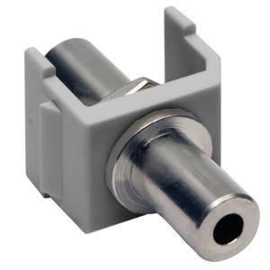 HUBBELL WIRING DEVICE-KELLEMS SF35FFGY Keystone 3.5mm Stereo Jack, Female To Female, Gray | CE6MZR