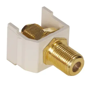 HUBBELL WIRING DEVICE-KELLEMS SFF3GOW F Coax, 3 Ghz, Gold, Office White | BD3PLL