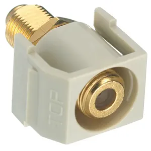 HUBBELL WIRING DEVICE-KELLEMS SFGRFEI Connectors, F-Style, Recessed, Electric Ivory | CE6NBK