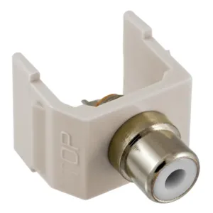 HUBBELL WIRING DEVICE-KELLEMS SFRCWOW Av Connector, Rca Solder Termination, White Insulator, Office White Housing | CE6NFE